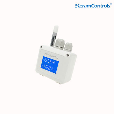 Transmisor 4-20mA de la temperatura y de la humedad de conducto de la exhibición del LCD